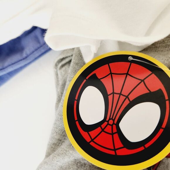 NEW Spider Man 4 Piece Set Shirt Pants Shorts Boys Toddler Size 2T Marvel Spidey - Picture 9 of 12